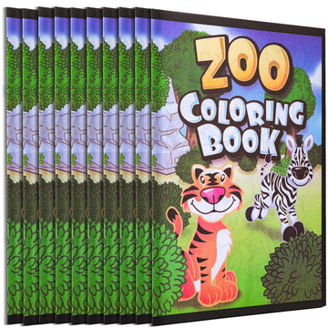 18Pcs Zoo Animal Coloring Books Bulk for Kids - 9"x11" Animal Party Favors with Jungle Safari Animals and Activity Sheets for Goodie Bags, Classrooms