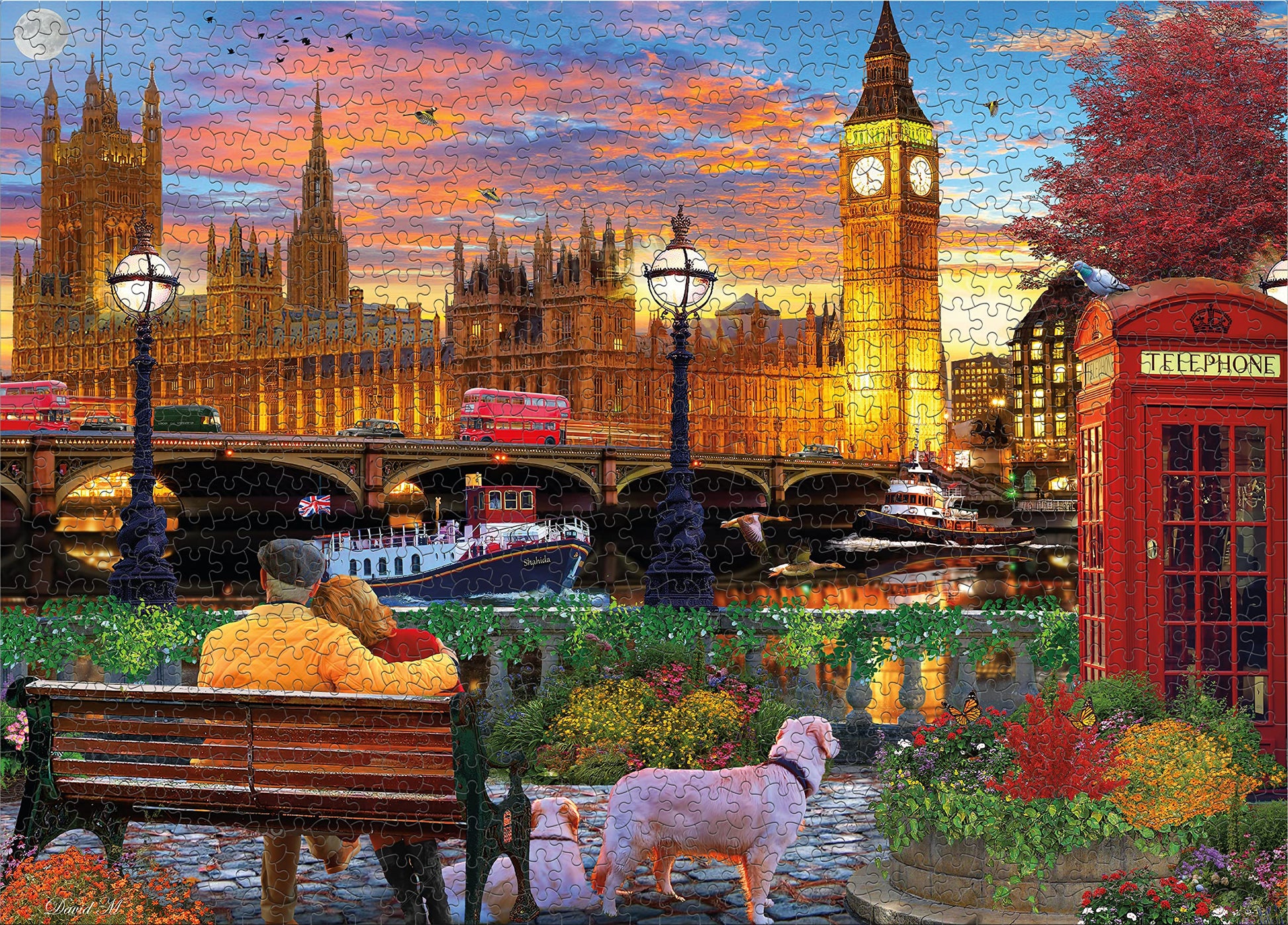 Ceaco - On The Thames in London - 1000 Piece Jigsaw Puzzle for Adults