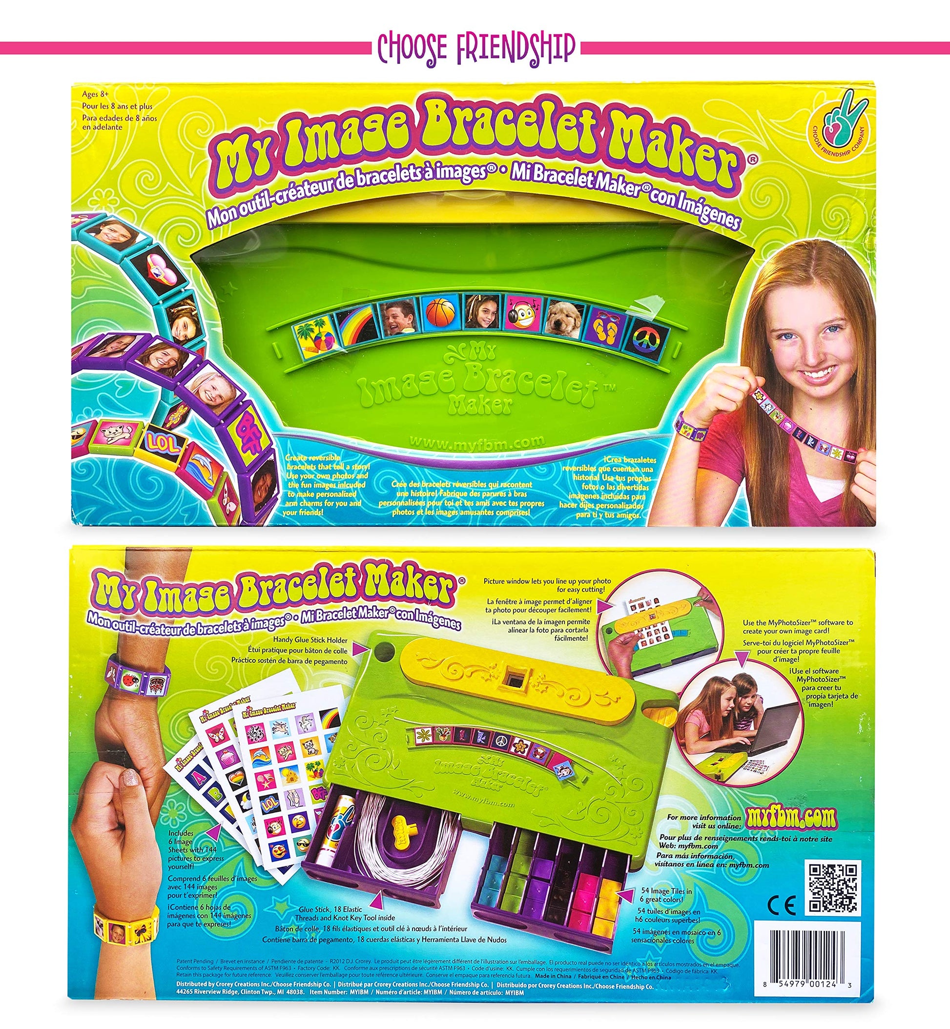Choose Friendship, My Image Bracelet Maker Kit, Jewelry Maker Kit for Kids, 100 items
