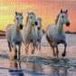 Horse Puzzle or Horse Puzzles for Adults 1000 Piece Horses Puzzle Frame with Fun Fact Poster & Reference Poster, Large Puzzle Galloping Horses on