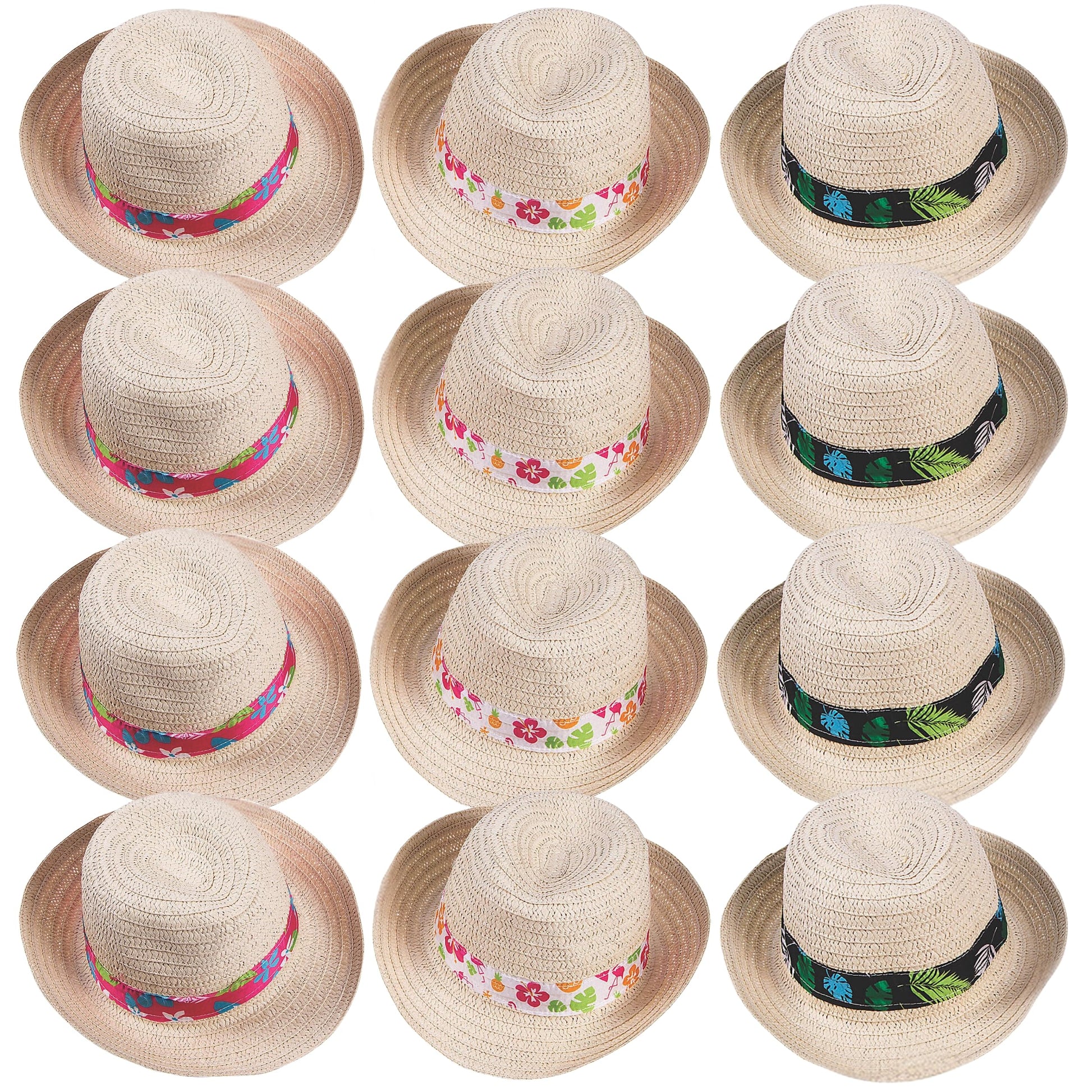 Fun Express LUAU FEDORA ASSORTMENT - Apparel Accessories - 6 Pieces