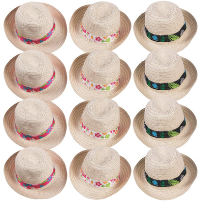 Fun Express LUAU FEDORA ASSORTMENT - Apparel Accessories - 6 Pieces