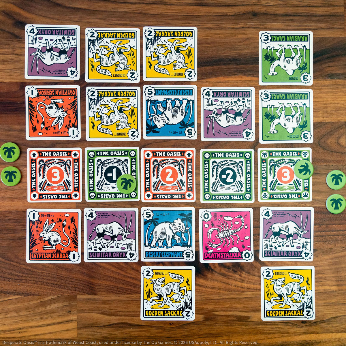 Desperate Oasis, A Desert Animal Themed Head-to-Head Strategy Card Game