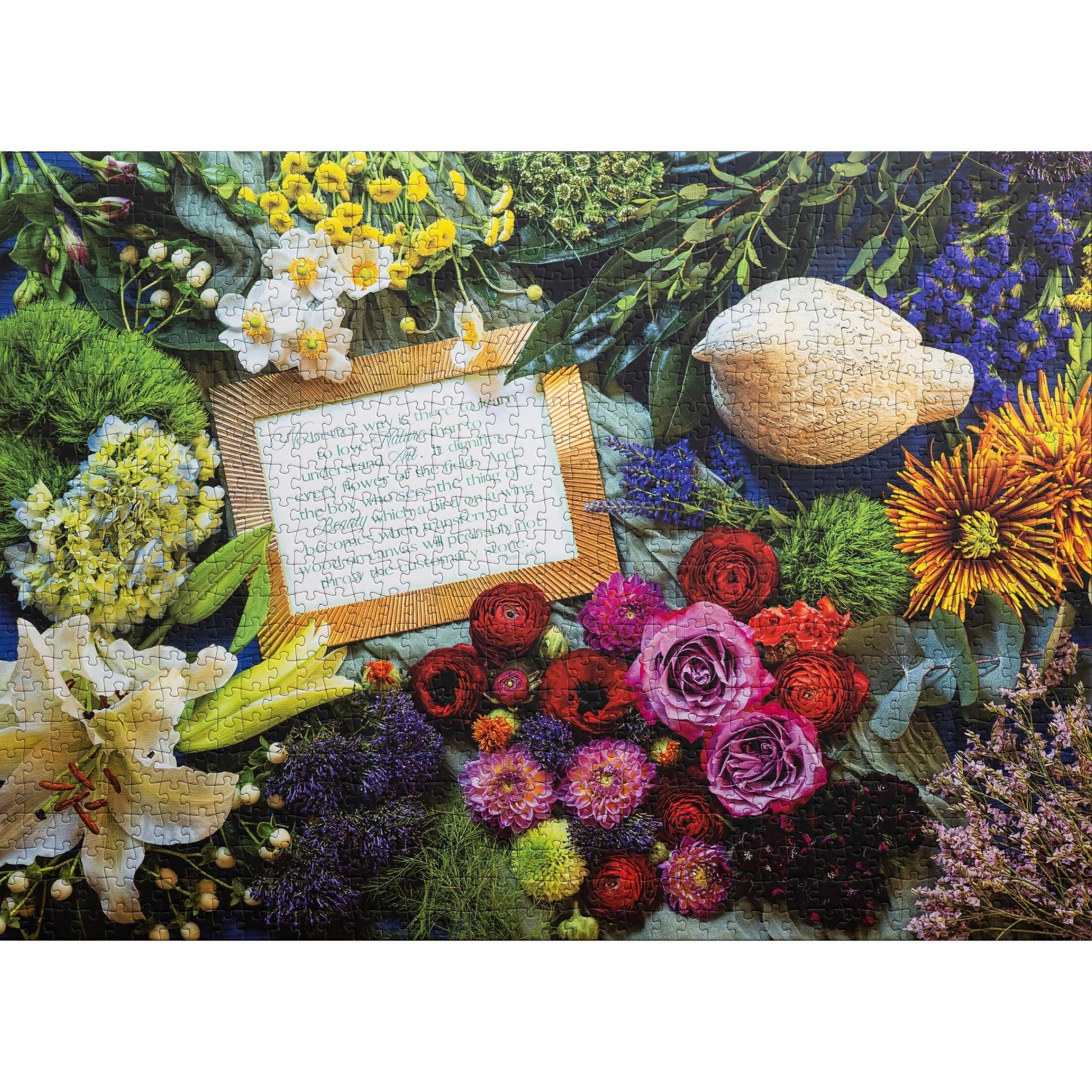 Aether Puzzles - from the Garden, Part 3 Flower Puzzle, Premium 1000 Piece Jigsaw Puzzle for Adults, Glare-Free, Soft-Touch Puzzles, Made in USA