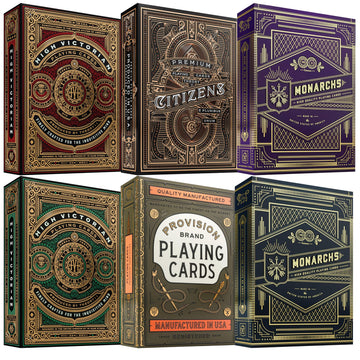 Straight Poker Supplies Ultimate Theory11 Playing Card Bundle | 6 Deck Collector's Assortment. High Victorian Red | High Victorian Green | Monarchs