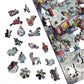 Wooden Jigs?w Puzzle for Adults - Uniquely Shaped Pieces - Made in The USA by FoxSmartBox - 263 Pieces - Christmas eve at Yapp's Crossing