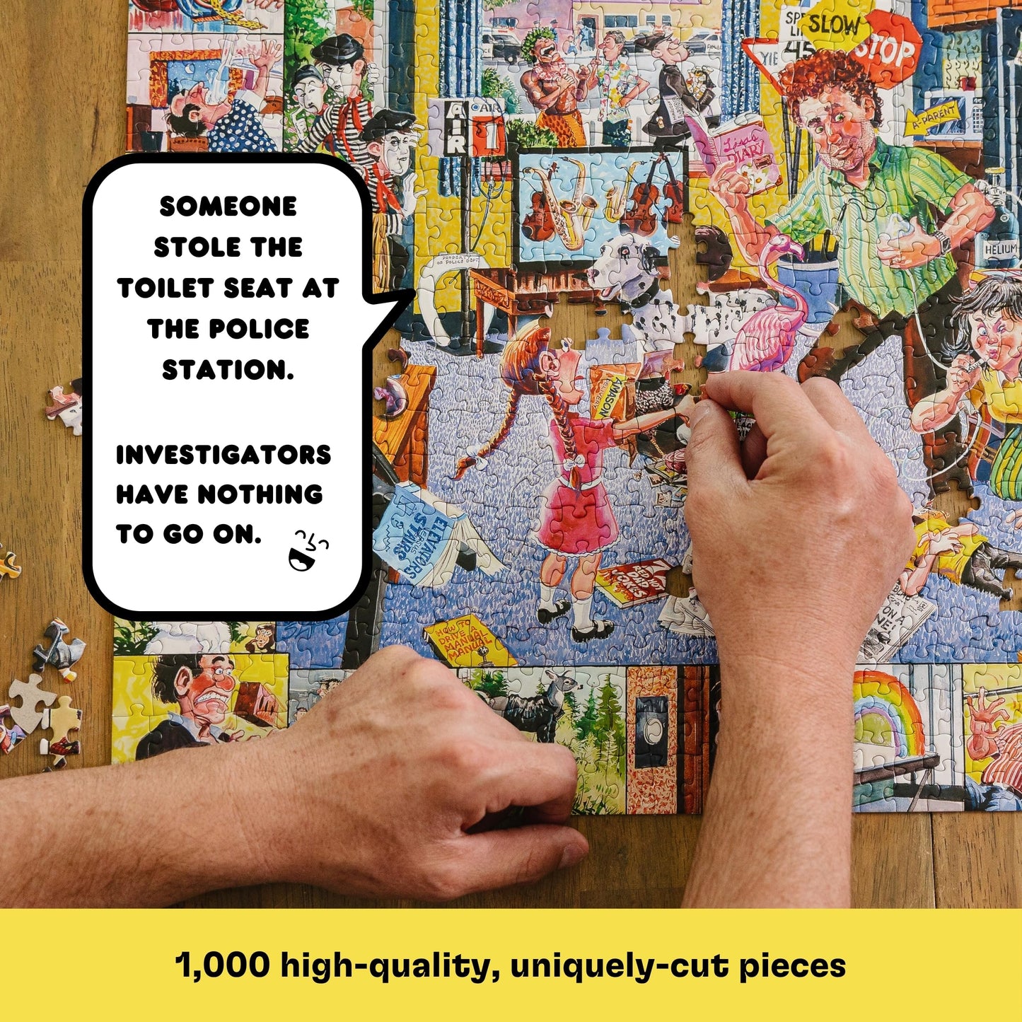 Dad Joke Puzzle - 1000 Piece Funny Jigsaw Gift for Adults, Laugh with Life