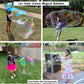Bubbleventi Giant Bubble Wands | 3-Pack of Wooden Wands | Made in USA | Perfect for Kids | Use at Birthdays and for STEM/Family Fun