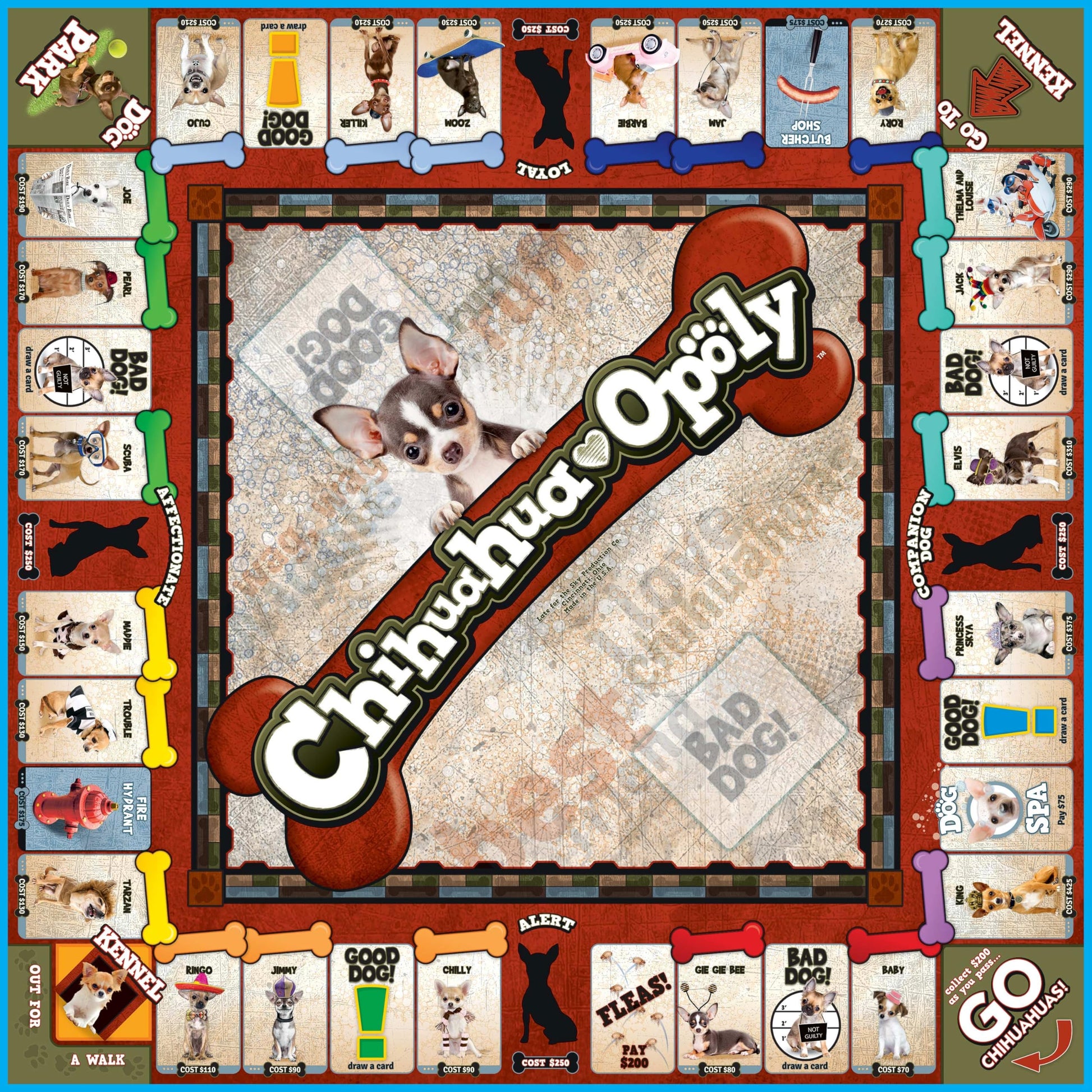 Late for The Sky Chihuahua-Opoly Board Game - Family Strategy Fun for 2-6 Players, Ages 8+ | Dog Lover Theme, Opoly-Style Property Trading