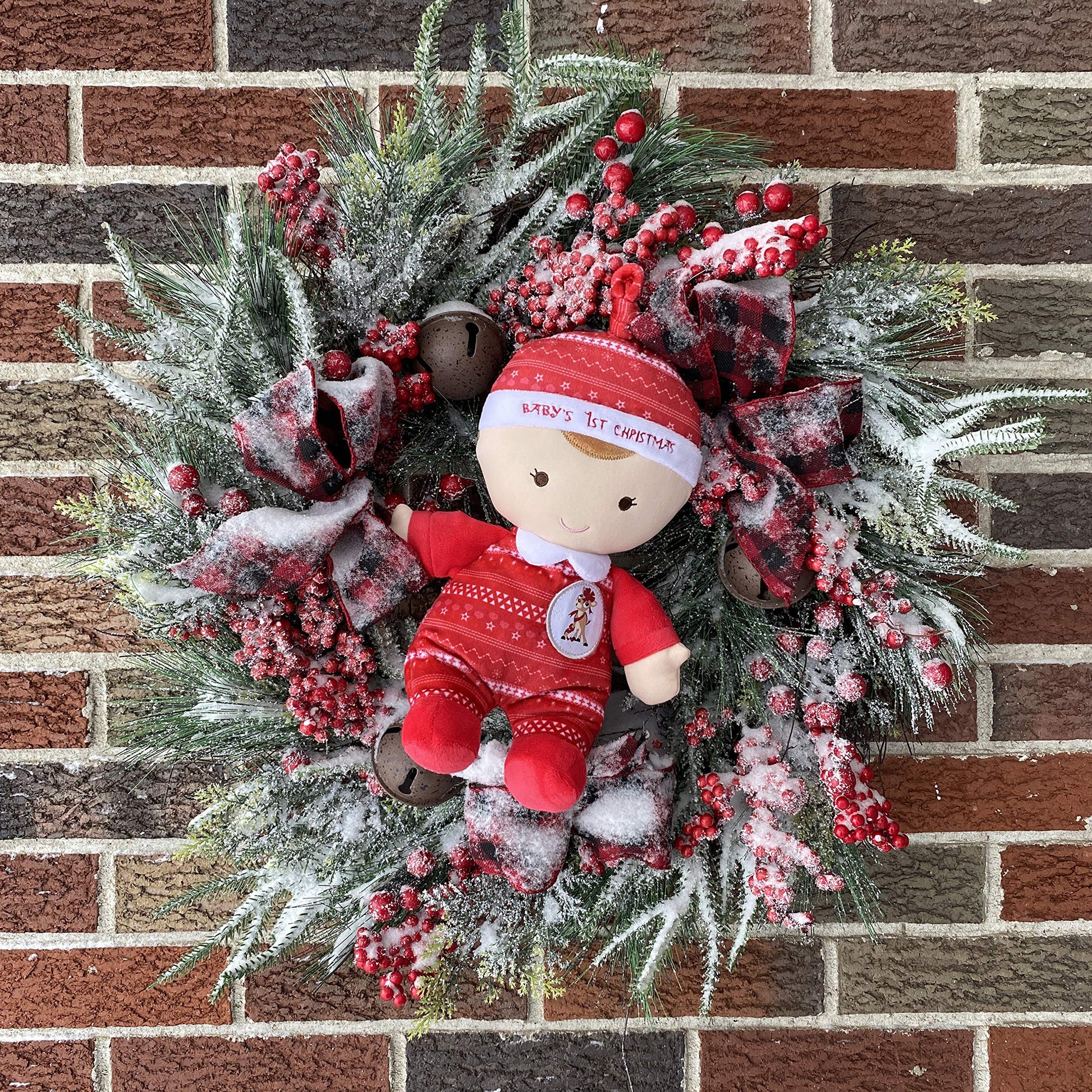 KIDS PREFERRED Rudolph The Red-Nosed Reindeer Baby’s First Christmas Doll, Christmas Holiday Toy, Boys & Girls 0 and up