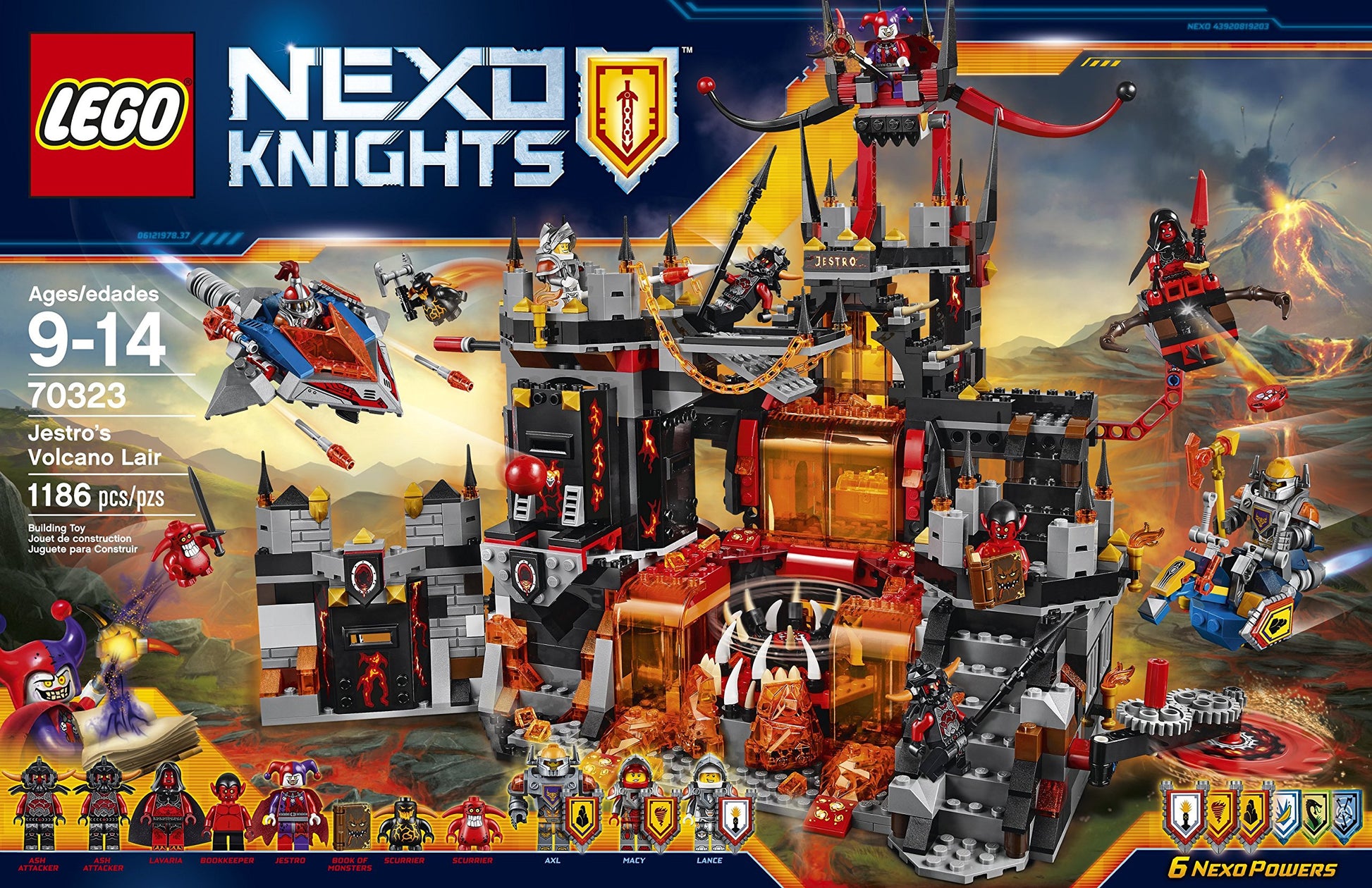 LEGO Nexo Knights 70323 Jestro's Volcano Lair Building Kit (1186 Piece)