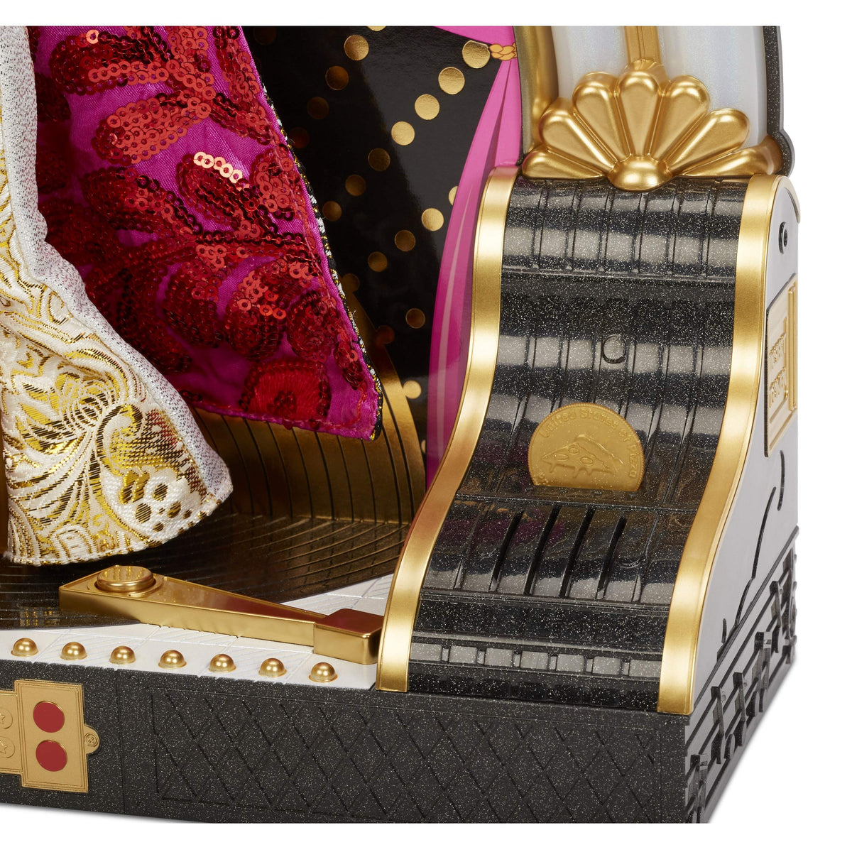 LOL Surprise! OMG Remix 2020 Collector Edition Jukebox B.B. with Token-Triggered Music, Colorful Lights, White and Gold Classic Rock Outfit, Flashy