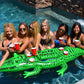 GoFloats GoPong Giant Party Gator Floating Alligator with Cooler and Cup Holders, Over 6 ft Long