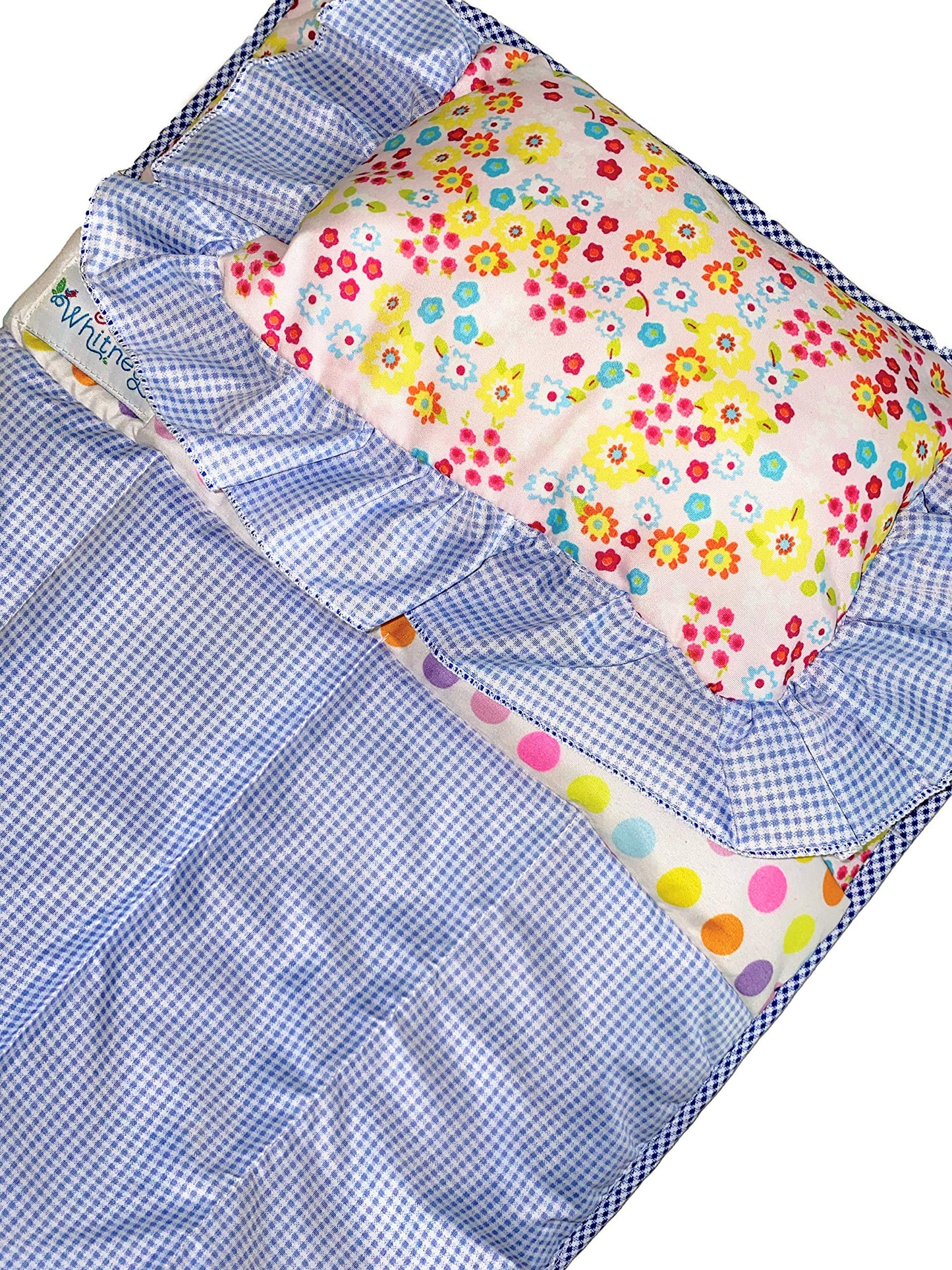 Whitney Baby Doll Bedding Set - Pillow, Blanket, Quilt for American Girl Doll