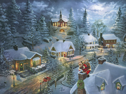 Ceaco - Thomas Kinkade - Santa's Silent Night - 300 Piece Puzzle for Adults