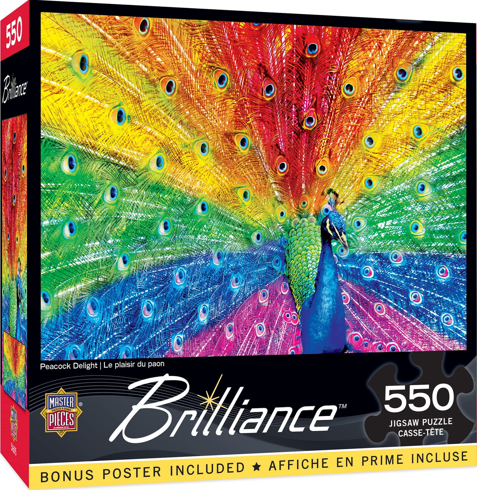 Baby Fanatics MasterPieces 550 Piece Jigsaw Puzzle for Adults, Family Or Kids - Peacock Delight - 18"x24"