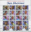 Jazz Musicians Sheet of Twenty 32 Cent Stamps Scott 2983-92