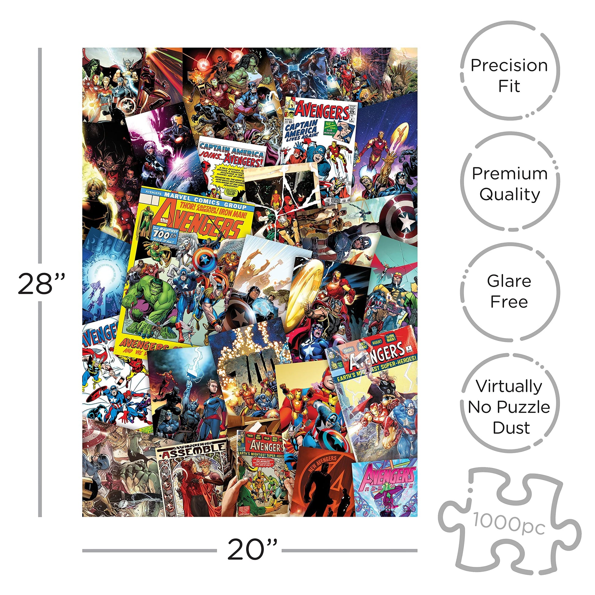 AQUARIUS Marvel Puzzle Cast (1000 Piece Jigsaw Puzzle) - Officially Licensed Marvel Merchandise & Collectibles - Glare Free - Precision Fit