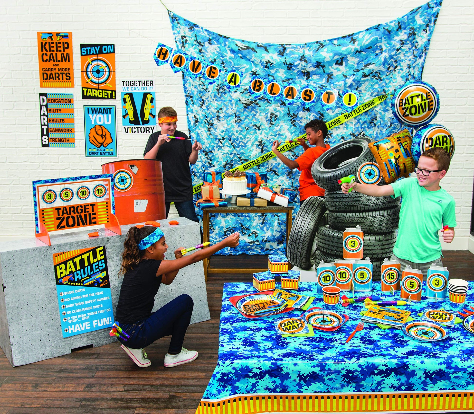 Fun Express - Dart Battle Party Centerpieces - Party Item for Boys and Girls of All Ages - Great for All Celebrations