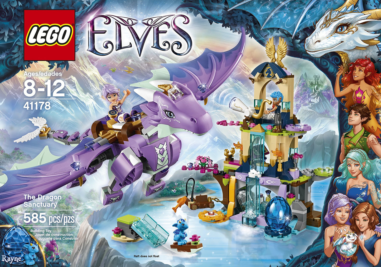 LEGO Elves 41178 The Dragon Sanctuary Building Kit (585 Piece)
