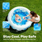 SLOOSH Inflatable Kiddie Pool for Kids, 36"x11" Swimming Pool with Soft Pad Floor for Kid & Toddler, Round Blow Up Baby Ball Play Pit Pools for Swim