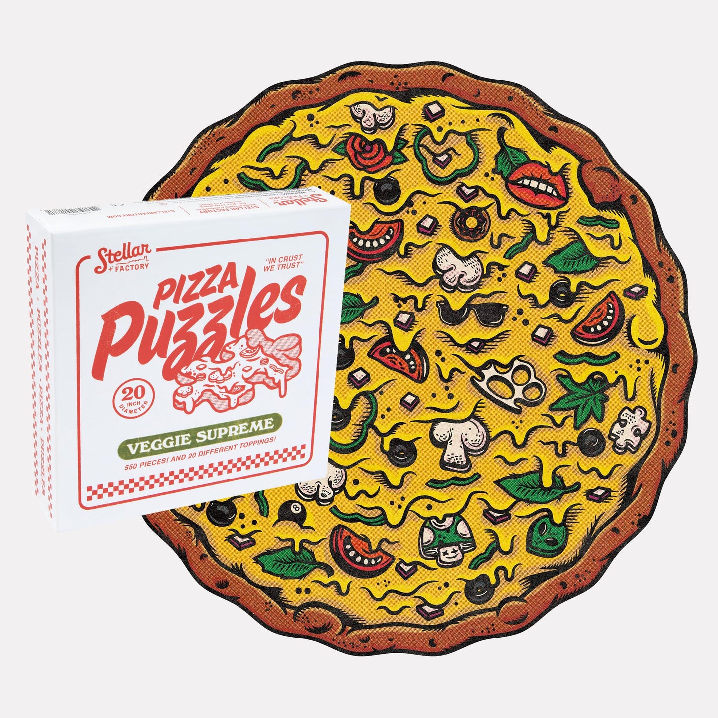 Stellar Factory Pizza Puzzles Veggie Supreme, 550-Piece Puzzle, 20"
