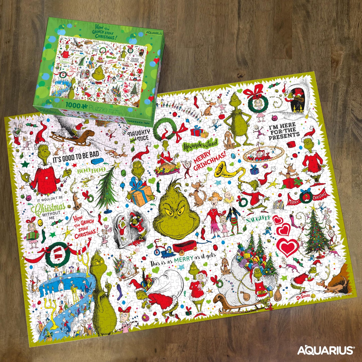 Aquarius Grinch Collage Puzzle (1000 Piece Jigsaw Puzzle) - Glare Free - Precision Fit - Virtually No Puzzle Dust - Officially Licensed Grinch