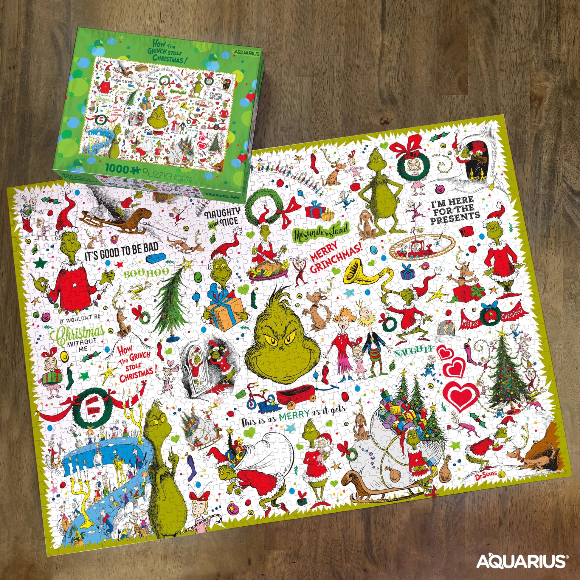 Aquarius Grinch Collage Puzzle (1000 Piece Jigsaw Puzzle) - Glare Free - Precision Fit - Virtually No Puzzle Dust - Officially Licensed Grinch
