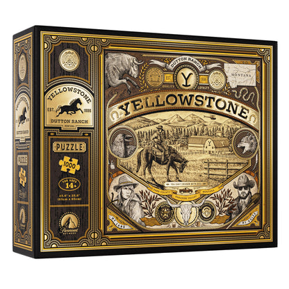theory11 Yellowstone Jigsaw Puzzle - 1,000 Piece Jigsaw Puzzle - Officially Licensed Yellowstone Merchandise & Collectibles - Precision Fit