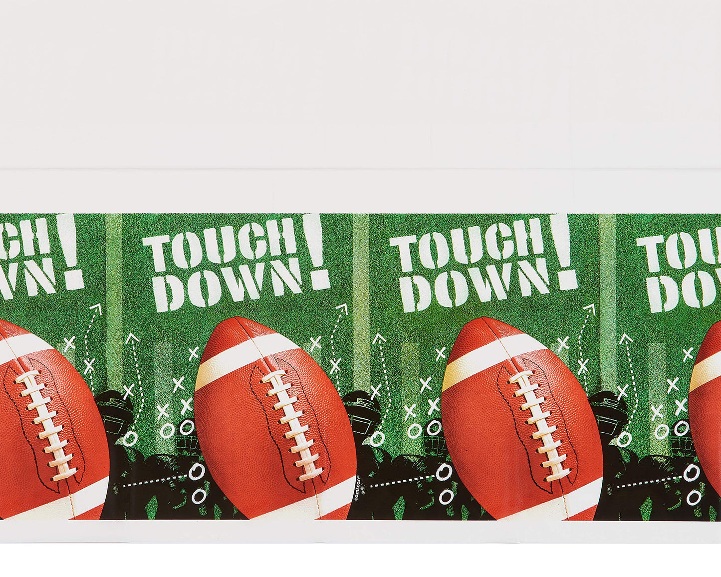 Multicolor Tailgates & Touchdowns Plastic Table Covers - 54" x 84" (3 Pc) - Vibrant Party Essentials for Football-Themed Celebrations