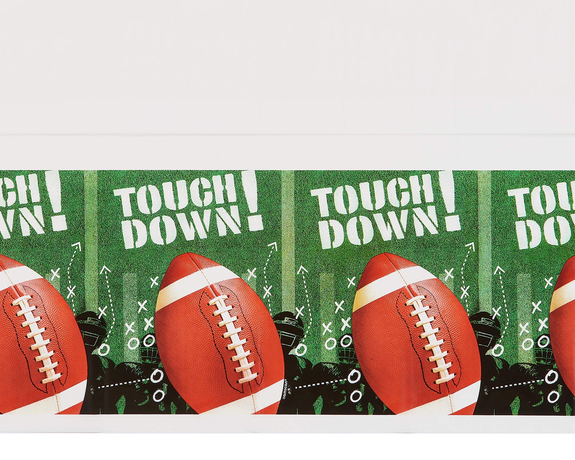 Multicolor Tailgates & Touchdowns Plastic Table Covers - 54" x 84" (3 Pc) - Vibrant Party Essentials for Football-Themed Celebrations