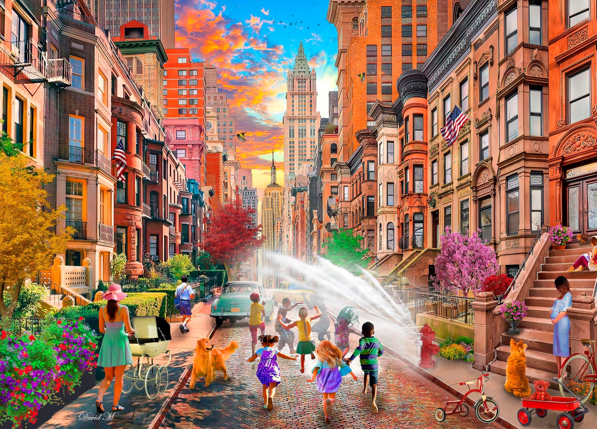 Ceaco - Hot Summer Days NYC - 1000 Piece Jigsaw Puzzle for Adults