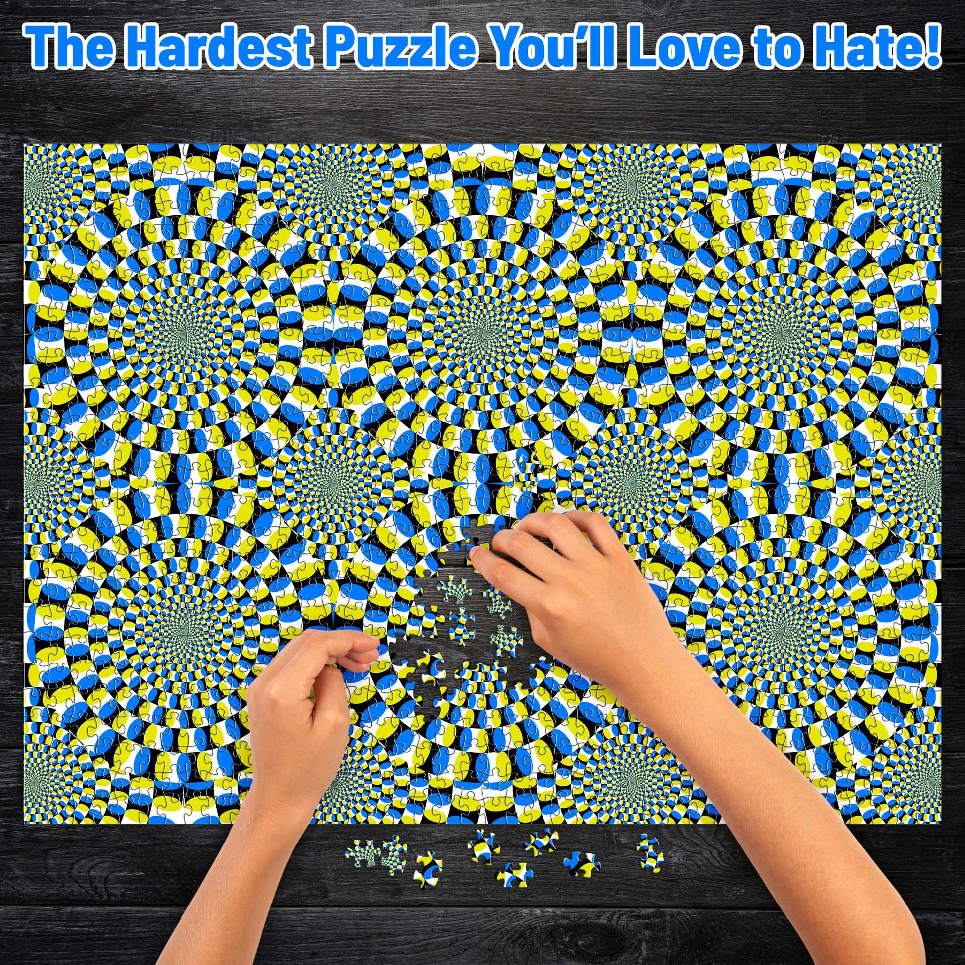 Funwares Optical Illusion Puzzle, 1000 Piece Expert Jigsaw for Adults