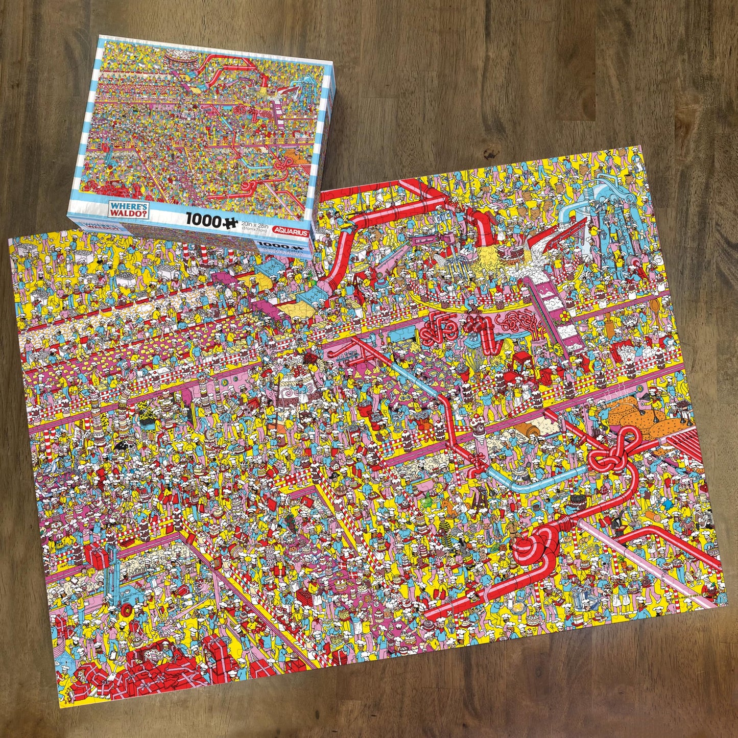 AQUARIUS Where’s Waldo? Cake Factory 1000pc Puzzle (1000 Piece Jigsaw Puzzle) - Glare Free - Precision Fit - Officially Licensed Where's Waldo