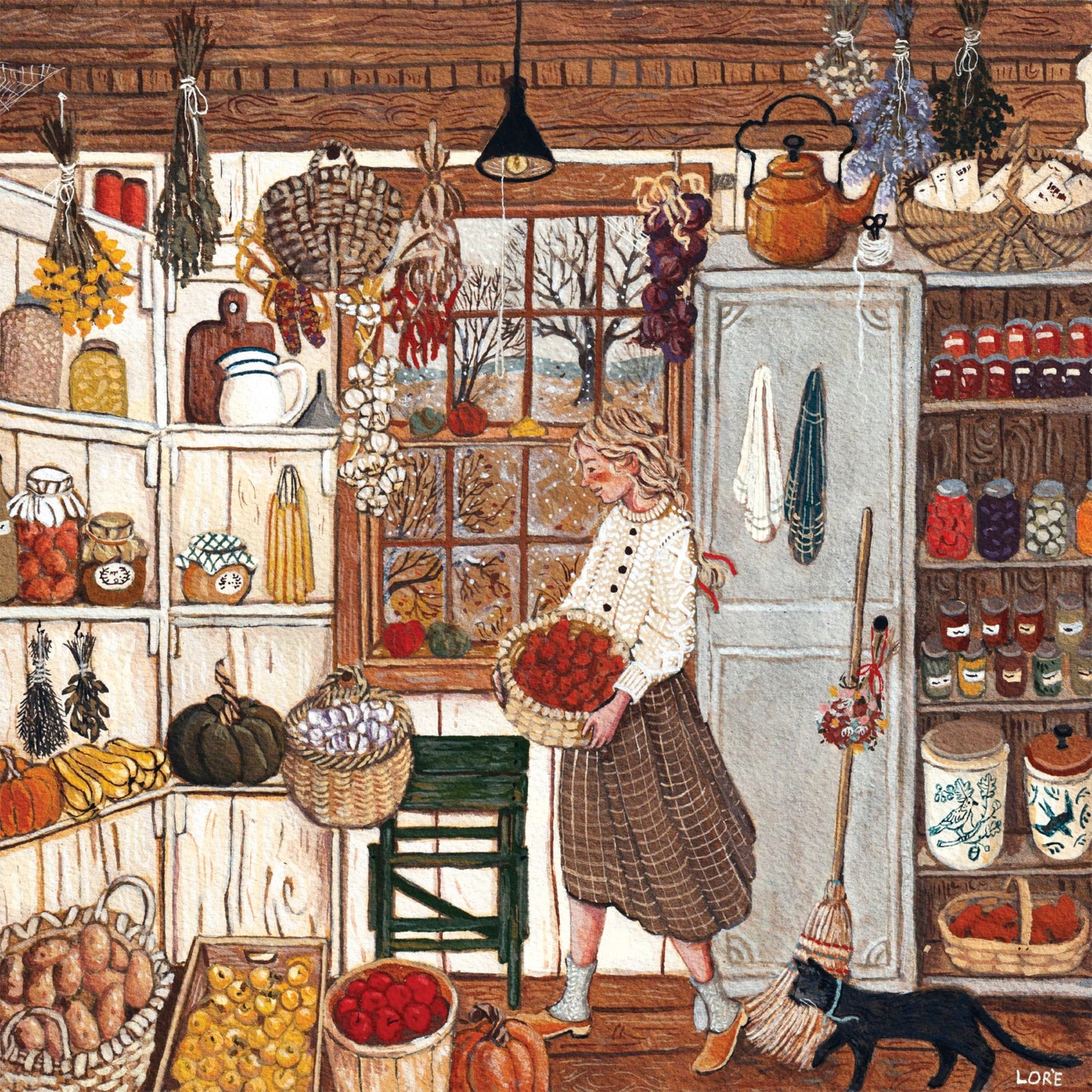 New York Puzzle Company - Loré Pemberton Winter Stores - 500 Piece Jigsaw Puzzle for Adults by Loré Pemberton