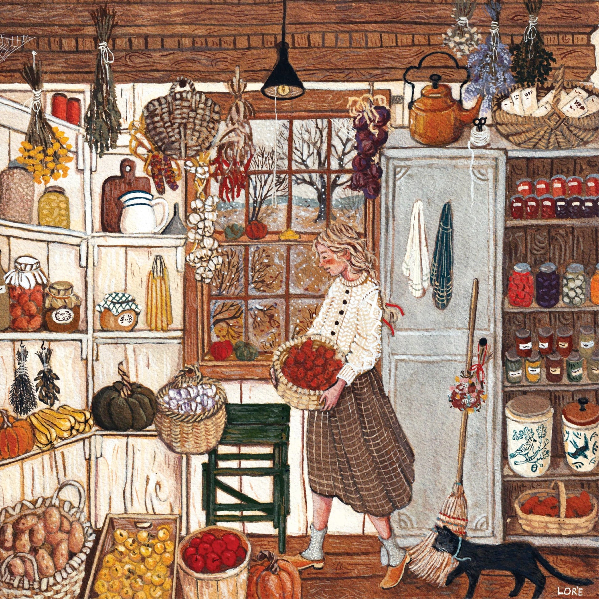 New York Puzzle Company - Loré Pemberton Winter Stores - 500 Piece Jigsaw Puzzle for Adults by Loré Pemberton