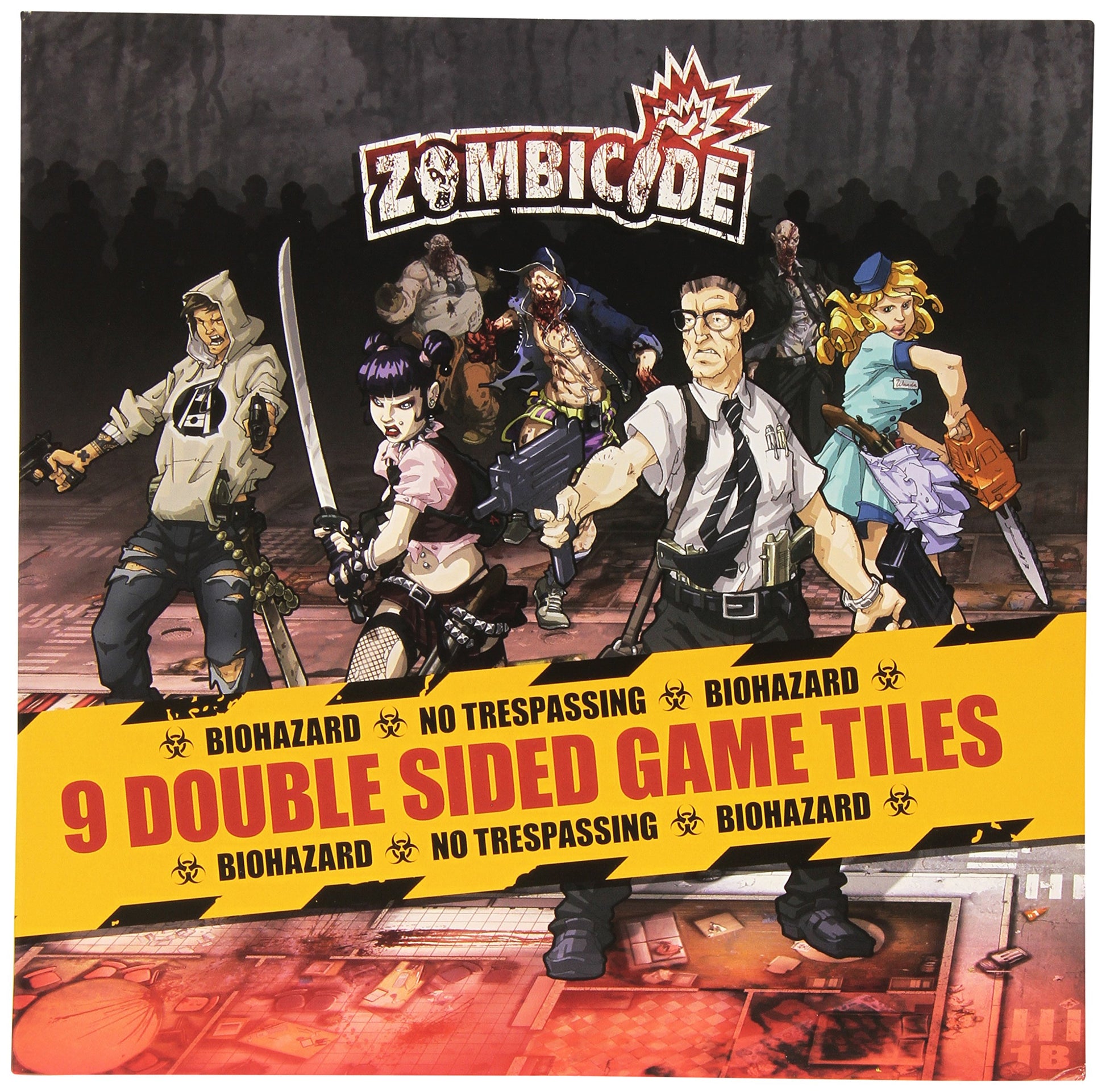 Zombicide: 9 Double Sided Game Tiles - Expand Your Zombie Survival World! Cooperative Strategy Game with Tabletop Miniatures, Ages 14+, 1-6 Players, 1