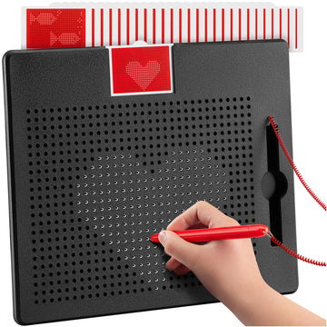 AYNAT FUN Large Magnetic Drawing Board for Kids & Toddlers with Beads and Magnet Stylus Pen - Magnetic Tablet Toy for Airplane & Car Ride Activities