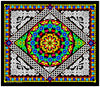 Stuff2Color Geo Spectacular - Large Fuzzy Velvet Coloring Poster - Fun Arts and Crafts Activity for Kids and Adults - Excellent Quiet Time Project