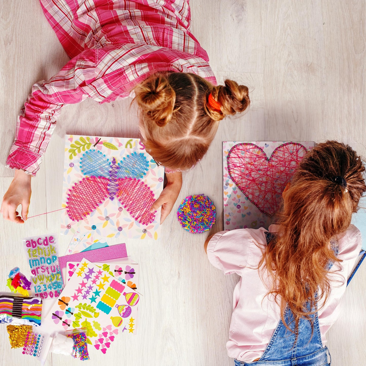 Creative Kids String Art Kit for Kids Age 6+ | 4 Fun Projects in 1 String Art Craft Kit Flower, Heart, Rainbow & Unicorn | String Art Kids Birthday