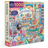 eeBoo Sweet Shoppe 1000 Piece Square Jigsaw Puzzle, 23" x 23"