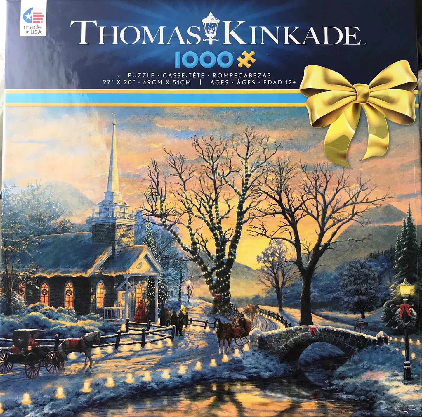 CEACO Thomas Kinkade - Holiday Evening Sleigh Ride Jigsaw Puzzle (1000 Pieces)