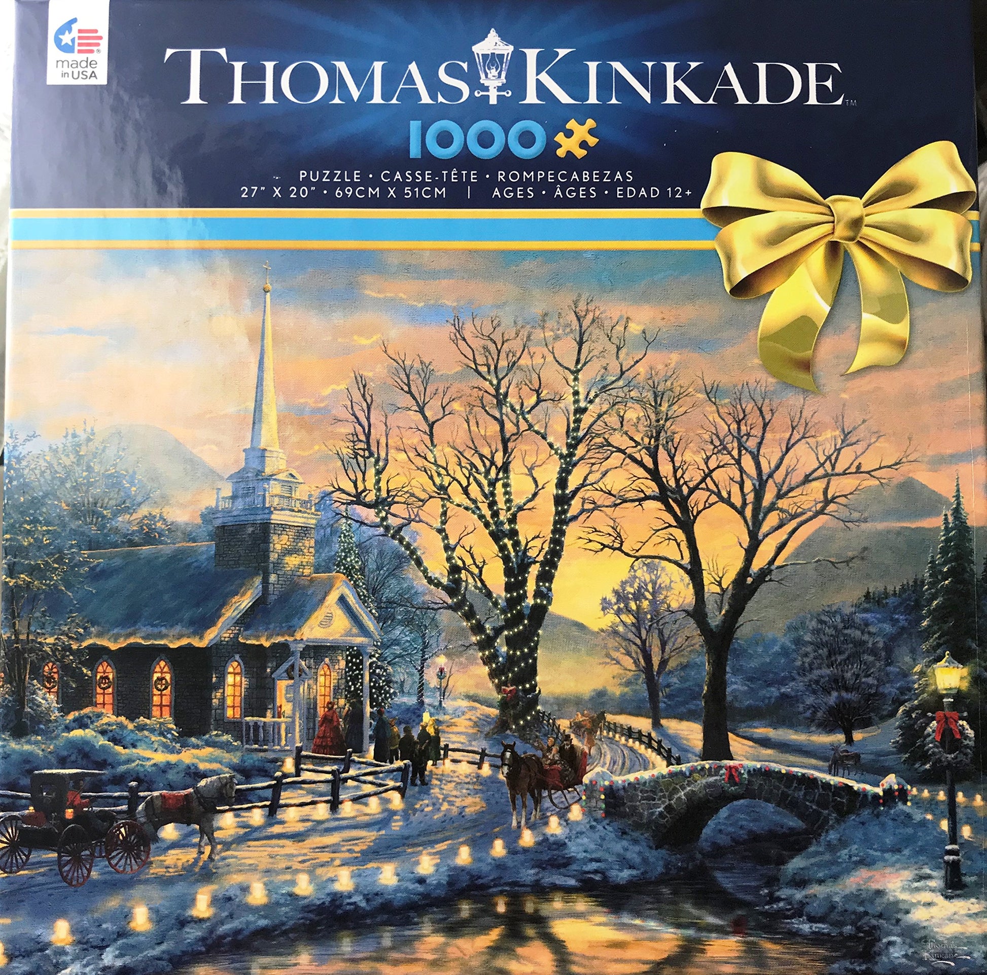 CEACO Thomas Kinkade - Holiday Evening Sleigh Ride Jigsaw Puzzle (1000 Pieces)