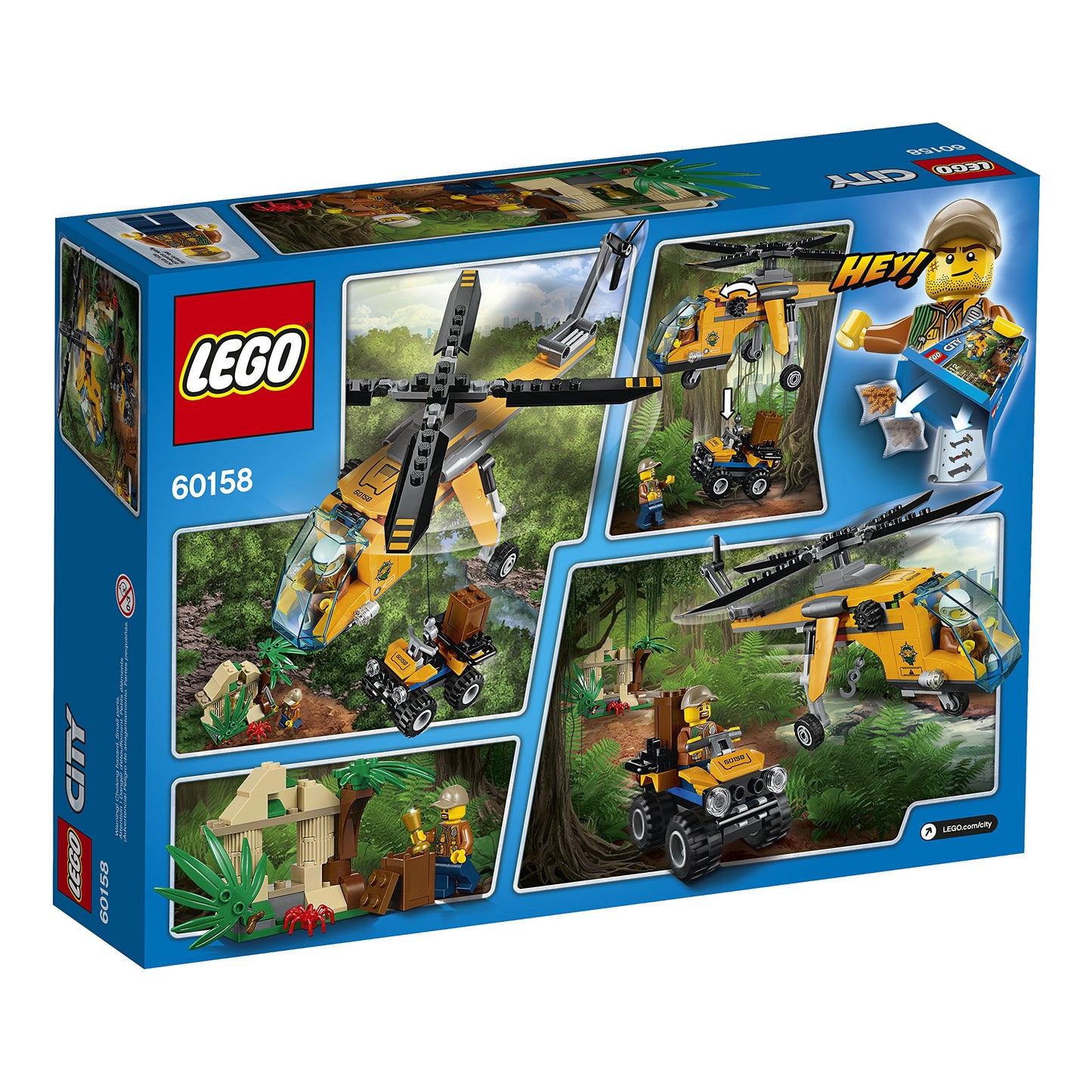 LEGO City Jungle Explorers Jungle Cargo Helicopter 60158 Building Kit (201 Piece)