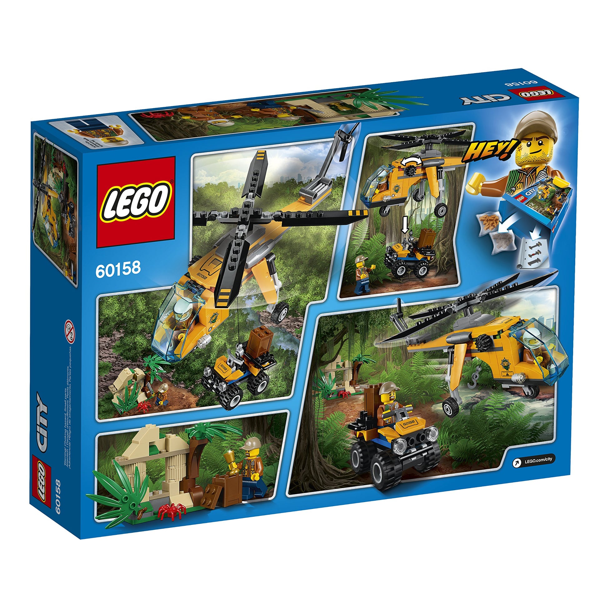 LEGO City Jungle Explorers Jungle Cargo Helicopter 60158 Building Kit (201 Piece)
