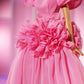 Barbie Signature Pink Collection Doll 3, Barbie Doll (Blonde) with Silkstone Body, Wearing Ruffled Chiffon Gown, Gift for Collectors