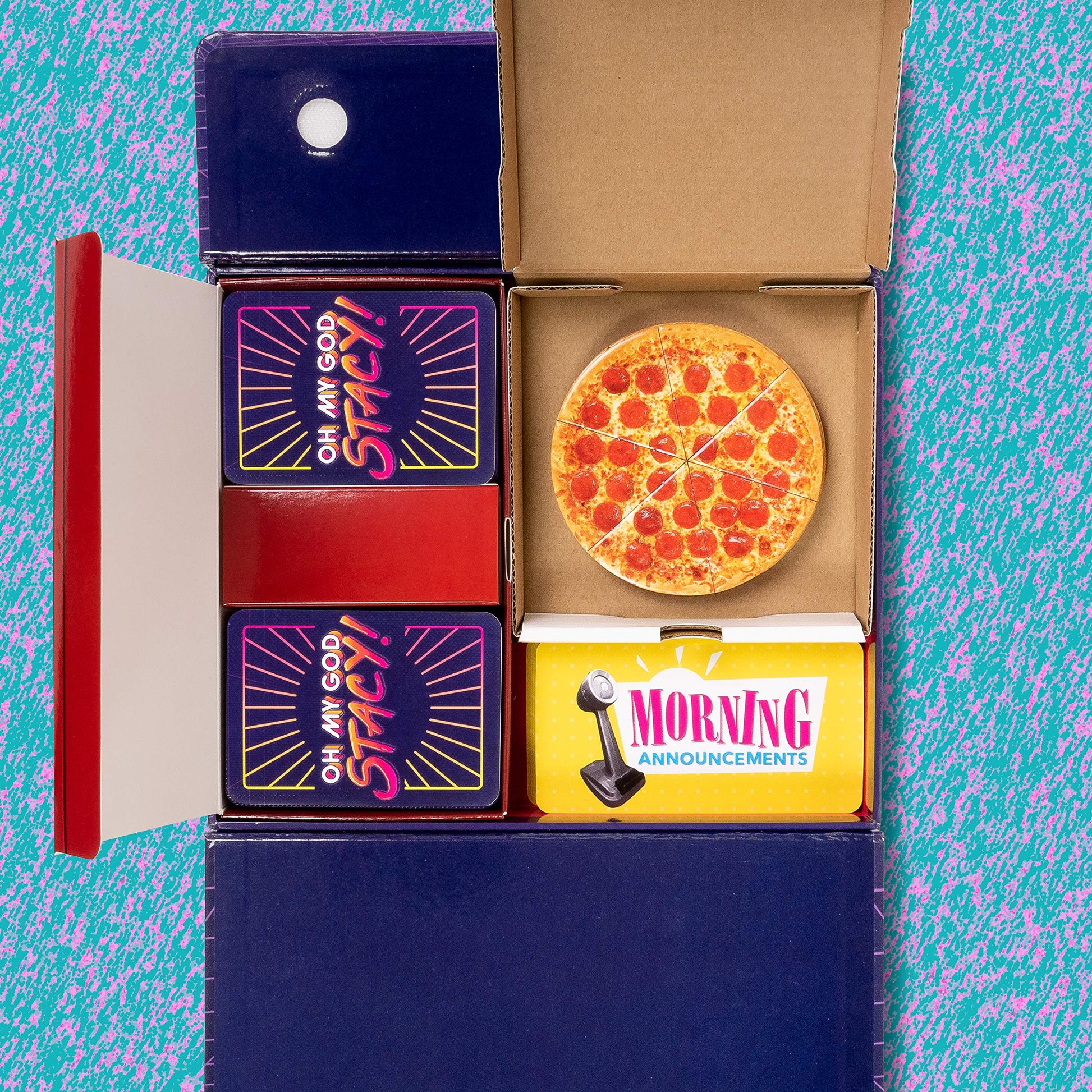 Chronicle Books Oh My God, Stacy! A Totally 80s High School Party Game for 3-12 Players, Ages 14+ - Find Your Clique and Race to be the Coolest in