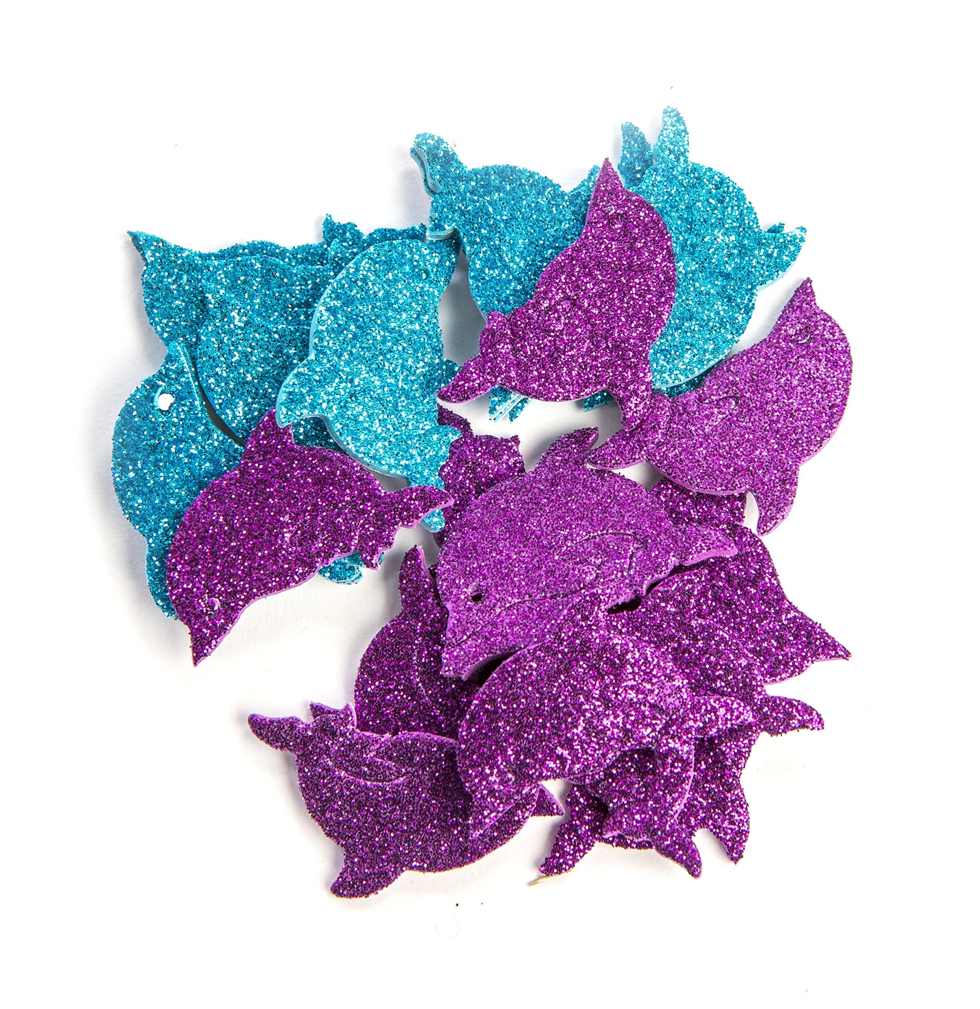 Creative Hands Glitter Foam Stickers, Fish and Dolphin