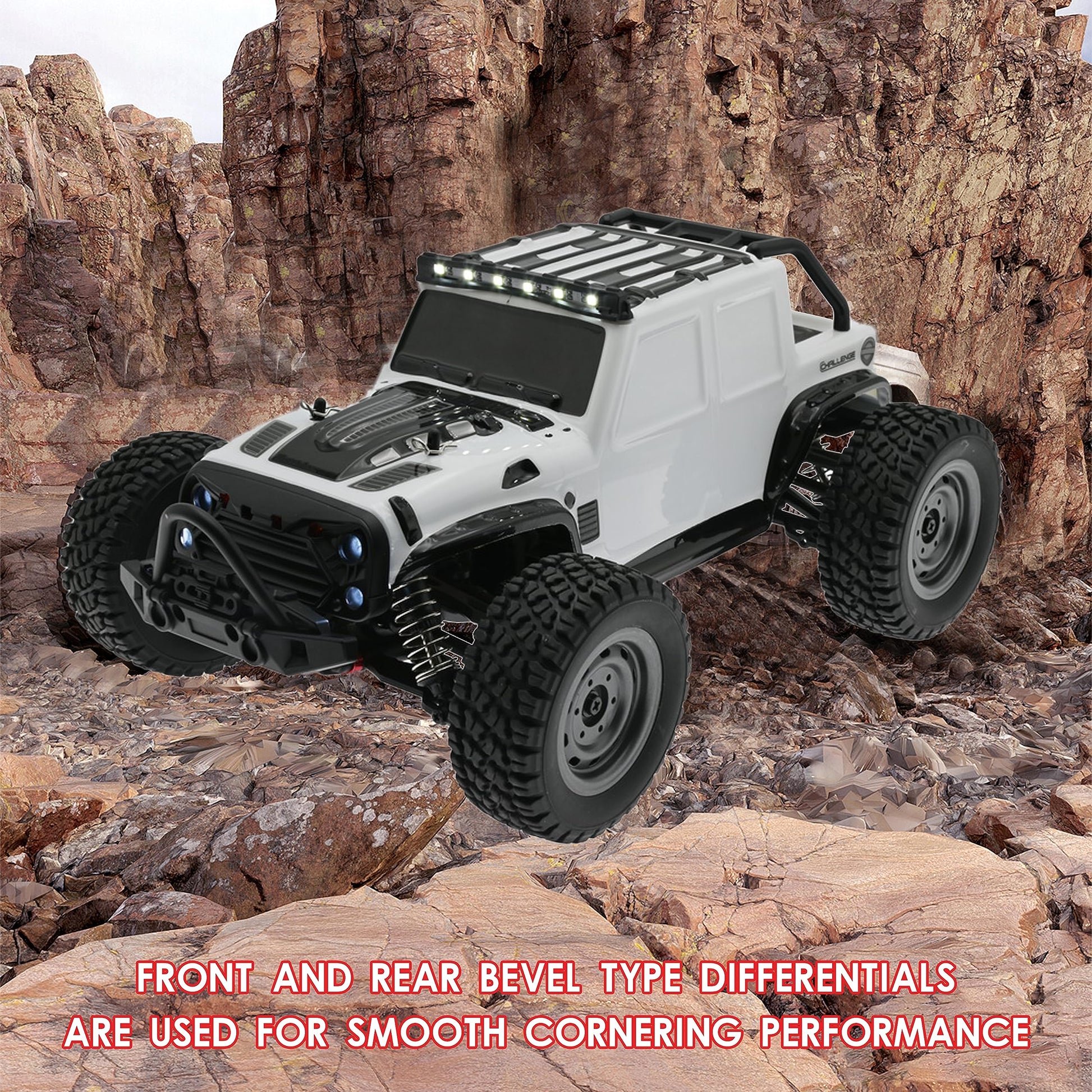 LEOSO SCY16103 1/16 Rc Car 4X4 RC Truck 35 Km/h RC Cars 2.4GHz 4CH 4WD 390 Class Motor Remote Control Truck with 3 Rechargeable 1500mah Batteries