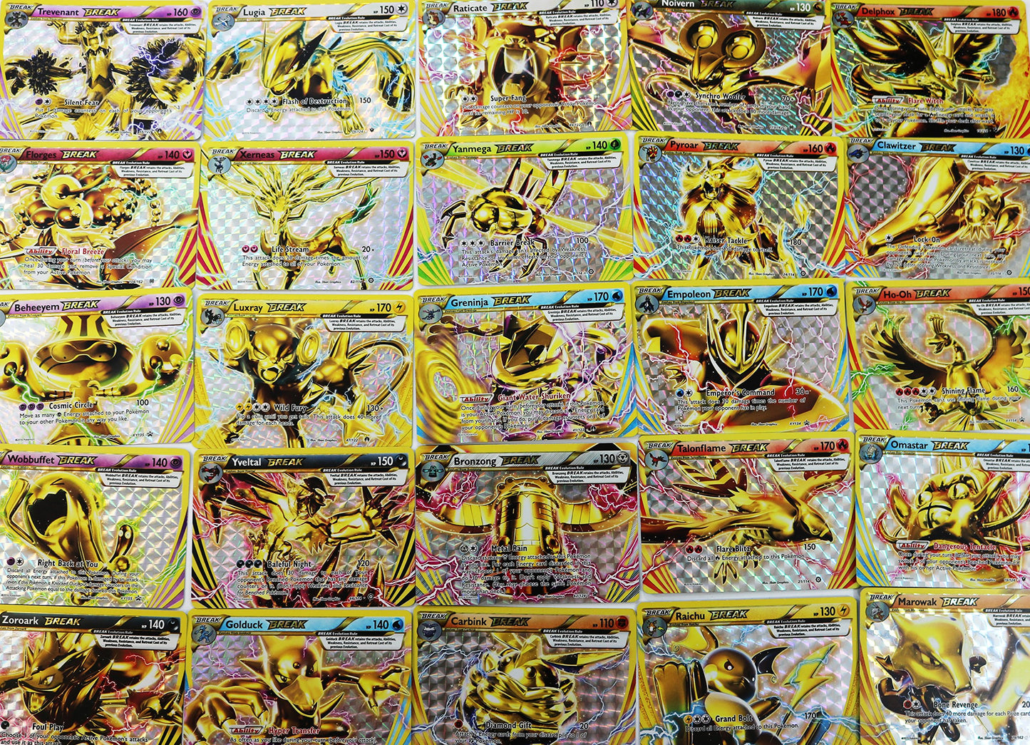 5 Pokemon Break Cards Lot